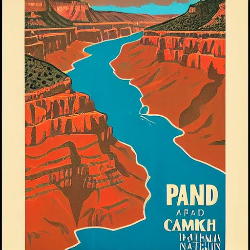 Image similar to 1 9 4 0 s national park poster of grand canyon