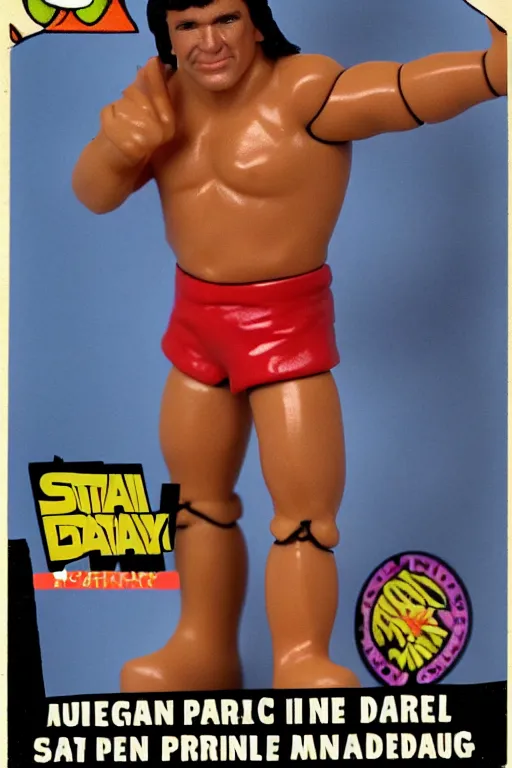 Image similar to [ western australian premier mark mcgowan ] as a 1 9 8 0 s wrestling action figure, perth, state daddy, wa 🇦🇺,