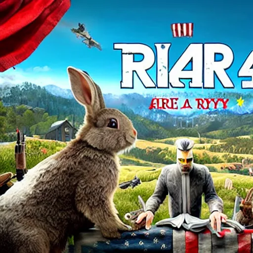 Image similar to a rabbit in the video game Far cry 5