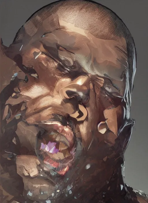 Image similar to Portrait of Kanye West defeating Pete Davidson, marvel comics, dark, intricate, highly detailed, smooth, artstation, digital illustration by Ruan Jia and Mandy Jurgens and Artgerm and Wayne Barlowe and Greg Rutkowski and Frank Frazetta