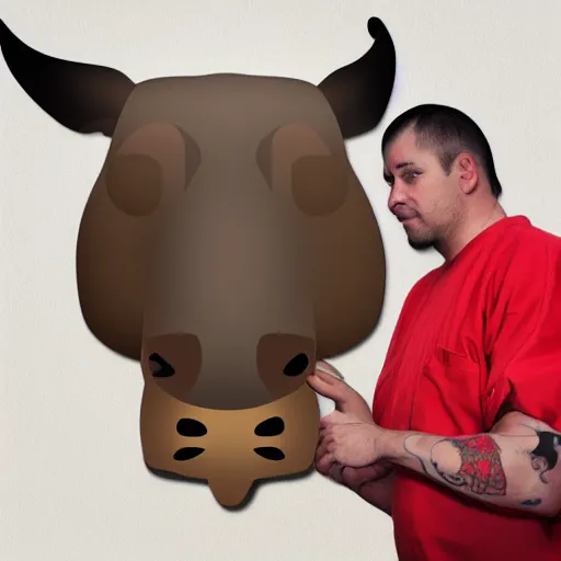 Image similar to inmate with bull head