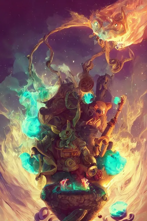 Image similar to the look of picachu, necromancer, witch - doctor covered with ice exploding into fire, full of wrinkles and imperfections, electricity highly detailed, high contrast, light reflection, trippy, nebula, trending on artstation by artgem, by peter mohrbacher, by wlop, by ruan jia