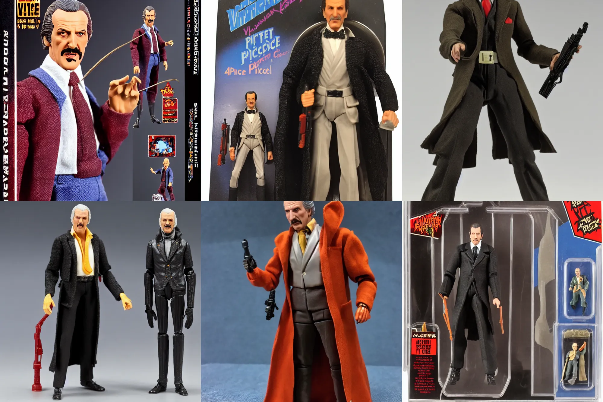 Prompt: Vincent Price as a 1980's Kenner style action figure, 5 points of articulation, full body, 4k, highly detailed