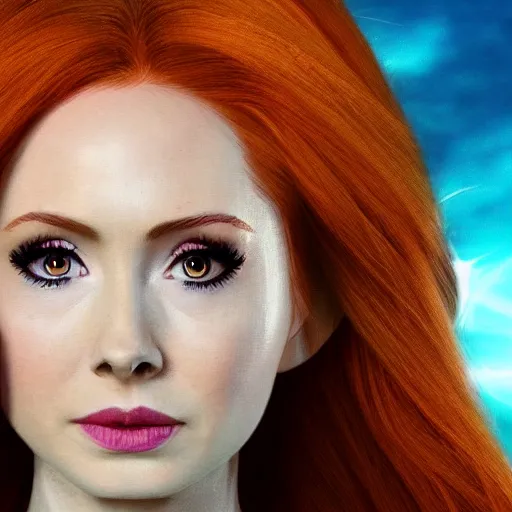 Prompt: karen Gillan as jean grey x men photo realistic 4k extremely high quality