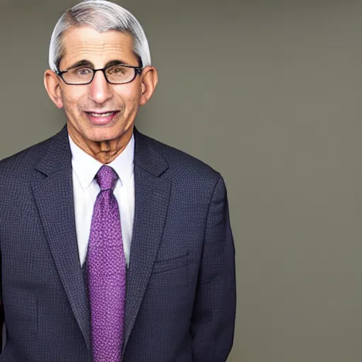 Prompt: photo of anthony fauci standing in doctor clothes