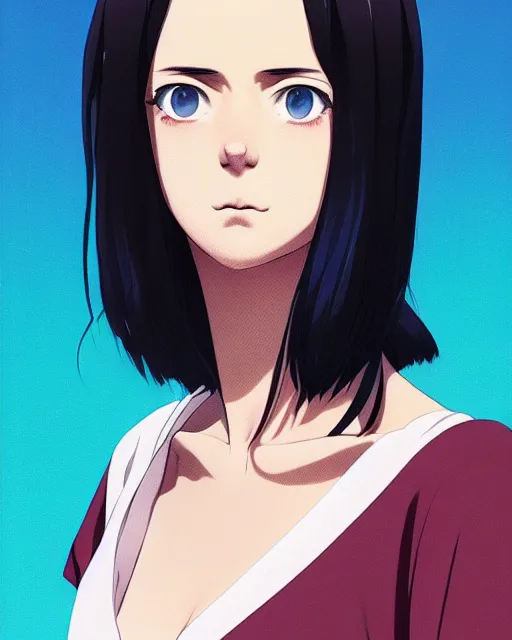 Prompt: portrait of Anime kaya scodelario, cute-fine-face, black-hair, blue eyes, pretty face, realistically shaded, Perfect face, fine details,realistic shaded lighting by Ilya Kuvshinov, katsuhiro otomo, ghost-in-the-shell, magali villeneuve, artgerm, rutkowski, WLOP, Jeremy Lipkin, Giuseppe Dangelico Pino, Michael Garmash, Rob Rey