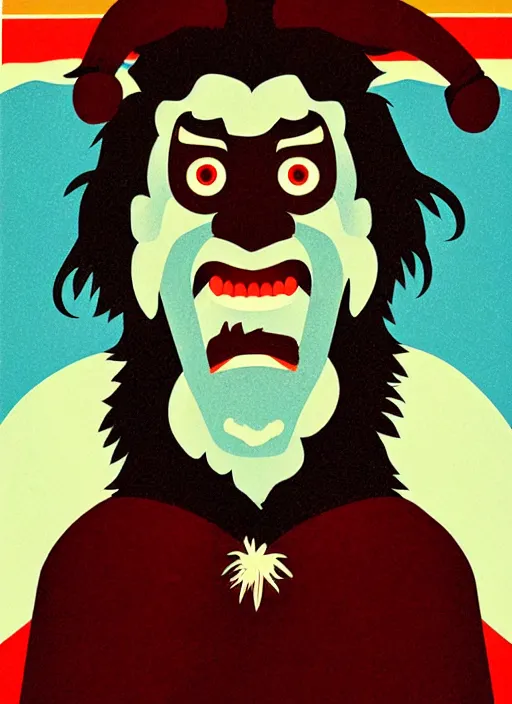 Image similar to krampus portrait by tom whalen