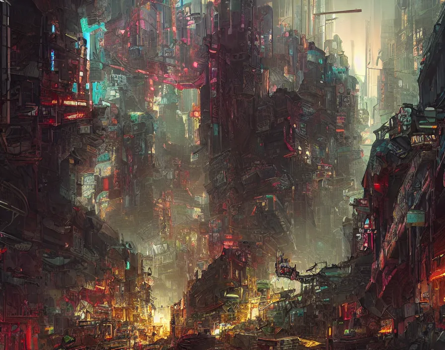 ArtStation - Cyberpunk City Landscape