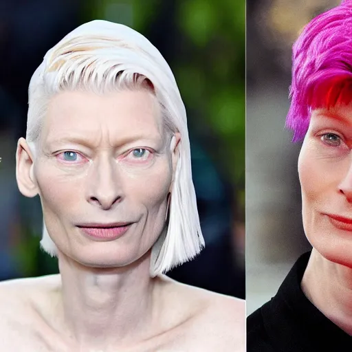 Image similar to Tilda Swinton as member of Faze Clan