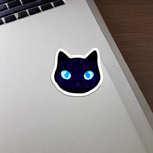 Image similar to psychedelic cat sticker