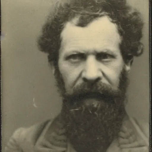 Image similar to close up photo of a 19th century veteran by Diane Arbus and Louis Daguerre