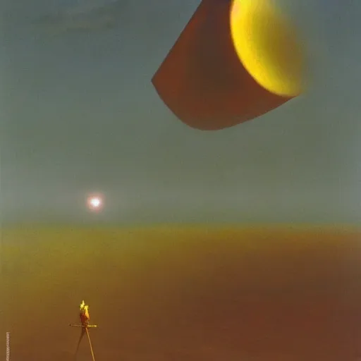 Image similar to naval energy shield by Zdzisław Beksiński, oil on canvas