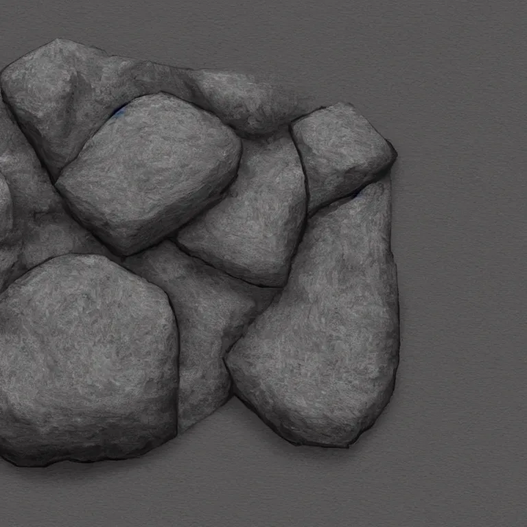 Image similar to a photoshop brush of a rock, free download on deviantart, detailed