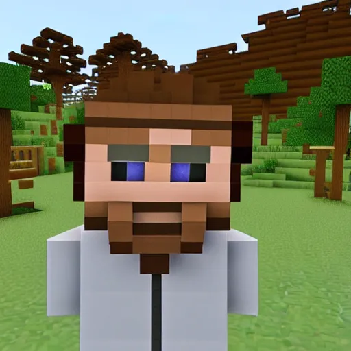 Prompt: walter white in minecraft