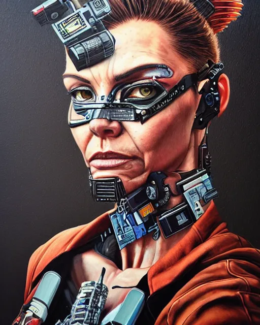 Image similar to a portrait of a muscular anthropomorphic cyberpunk puma by sandra chevrier, by jon foster, detailed render, pistol in holster, tape deck, epic composition, cybernetics, 4 k realistic, cryengine, realistic shaded lighting, sharp focus, masterpiece, by enki bilal