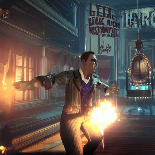 Screenshot of Bioshock Infinite that shows the main game view