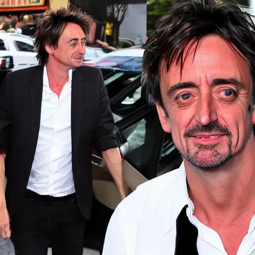 Image similar to Richard Hammond punches a paparazzi in the face, highly detailed