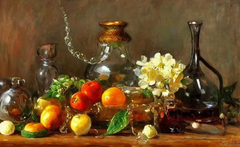 Image similar to Alchemy amazing still life composition. By Konstantin Razumov, chiaroscuro, highly detailded