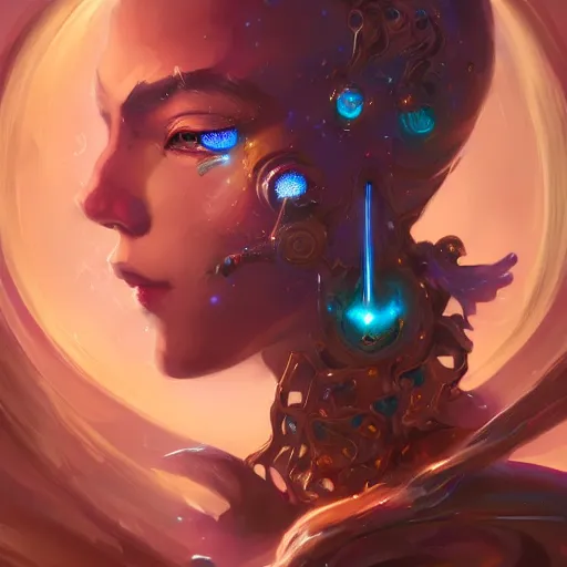 Image similar to portrait of a beautiful cybernetic emanation, by pete mohrbacher and artgerm and wlop, digital art, highly detailed, intricate, fantasy, mystical, Trending on Artstation HQ, deviantart, unreal engine, 4K UHD image