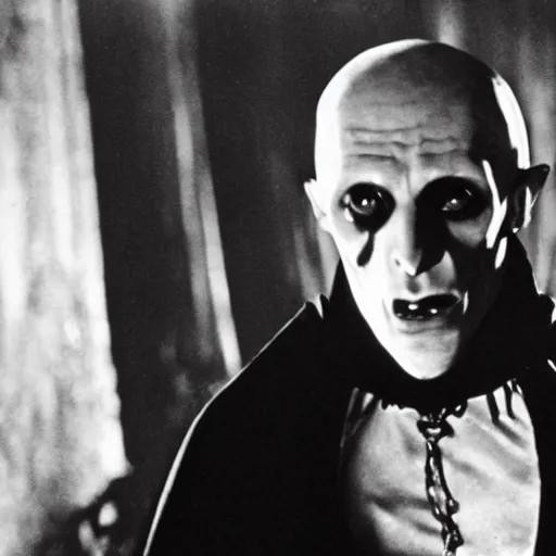 Image similar to klaus kinski as dracula in the 1 9 2 2 nosferatu movie