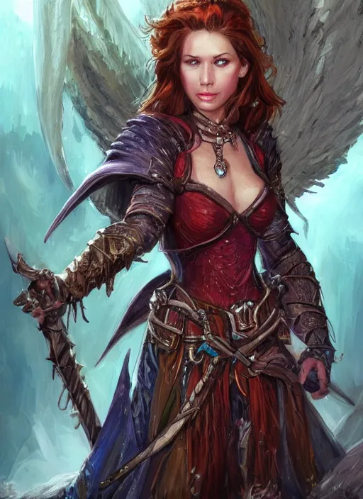 Image similar to angel, ultra detailed fantasy, dndbeyond, bright, colourful, realistic, dnd character portrait, full body, pathfinder, pinterest, art by ralph horsley, dnd, rpg, lotr game design fanart by concept art, behance hd, artstation, deviantart, hdr render in unreal engine 5