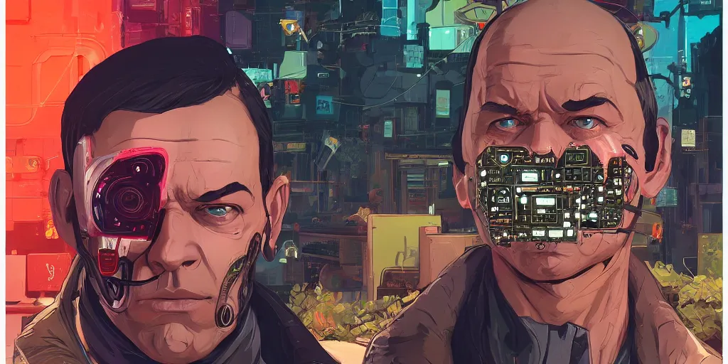 Image similar to a face covered with computer circuits, art gta 5 cover, official fanart behance hd artstation by tristan eaton, jesper ejsing, by rhads, makoto shinkai and lois van baarle, ilya kuvshinov, ossdraws, that looks like it is from borderlands and by feng zhu and loish and laurie greasley, victo