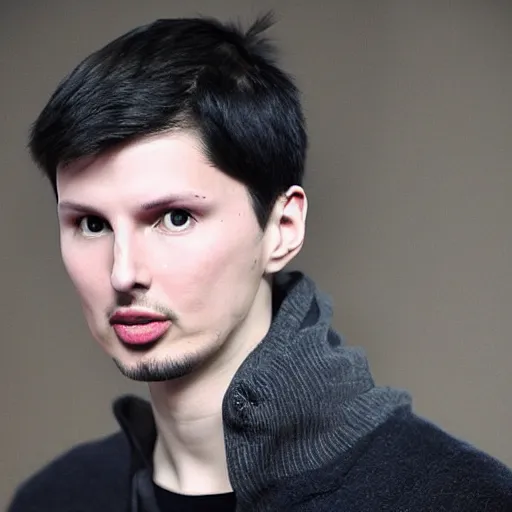 Prompt: pavel durov in crowm