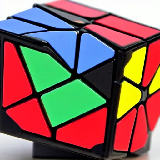 Prompt: a rubix cube made of lightning