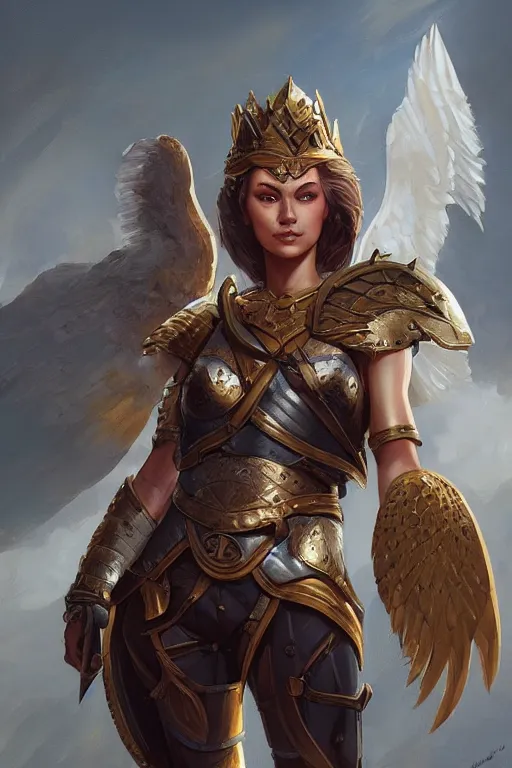 Image similar to amazon valkyrie athena, d & d, fantasy, portrait, highly detailed, headshot, digital painting, trending on artstation, concept art, sharp focus, illustration, art by artgerm and greg rutkowski and magali villeneuve