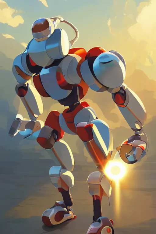 Image similar to metabots medabots medarotto medarot robot minimalist comics, behance hd by jesper ejsing, by rhads, makoto shinkai and lois van baarle, ilya kuvshinov, rossdraws global illumination ray tracing hdr radiating a glowing aura