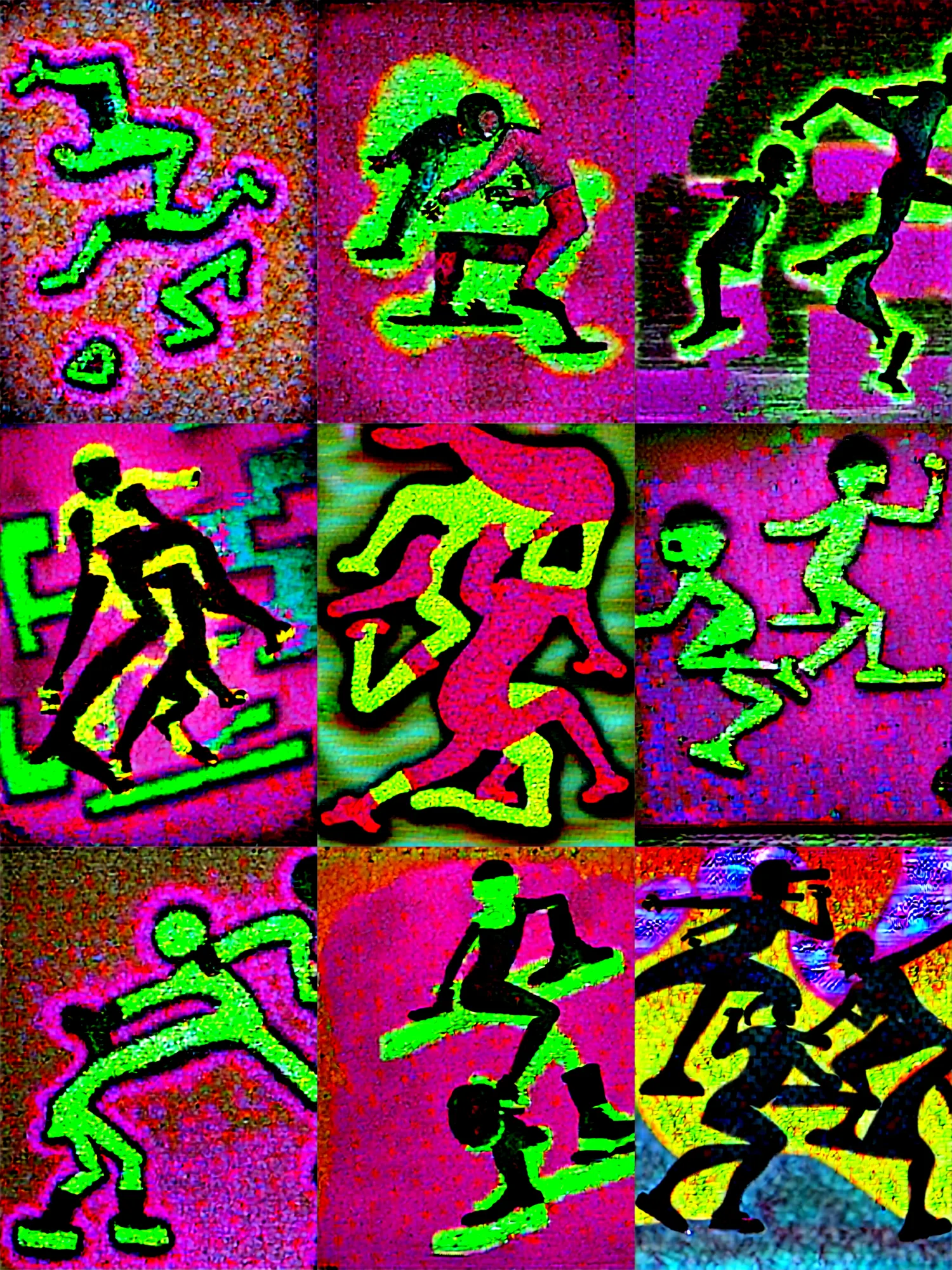 Prompt: felt marker illustration of a character riding rollerskating, street wear clothing, large rollerblades, vinyl material, neon fluo details, seen from below, dynamic posing, 4 k, by jet set radio,