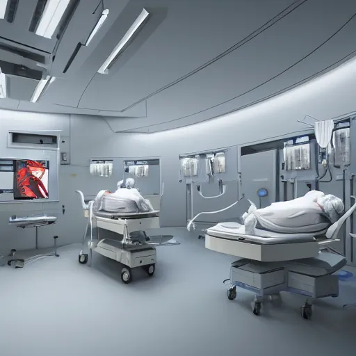 Prompt: an operating room with organ transplants , photorealistic,by Wlop,4k resolution
