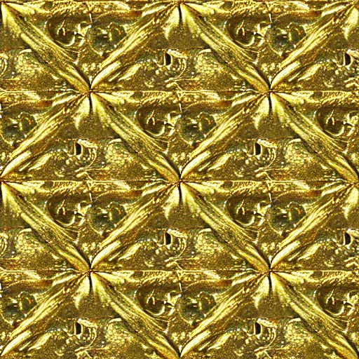 Prompt: seamless pbr texture of gold hammered foil, intricate highly detailed, photorealistic