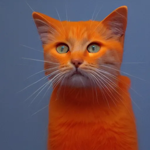 Image similar to an [ [ [ [ [ orange ] ] ] ] ] kitty front view