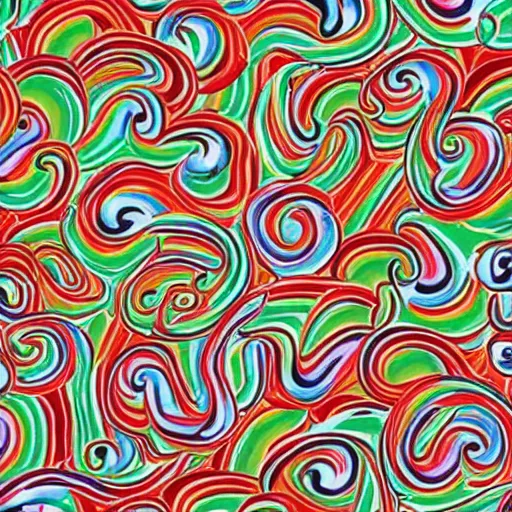 Image similar to 1960s illustrated peppermint candy psychedelic pattern, highly detailed