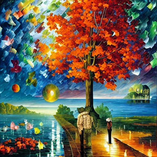 Prompt: art by james christensen, rob gonsalves, leonid afremov and tim white