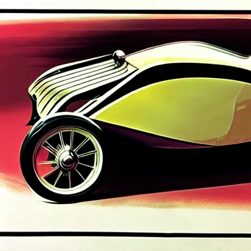 Image similar to concept art of a car with a sidecar, painted by syd mead, high quality