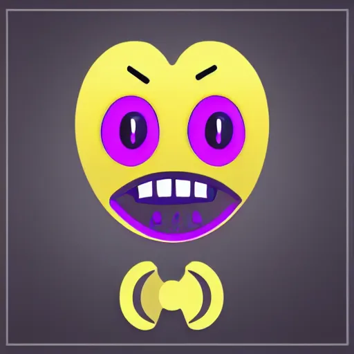 Prompt: a scary and terrifying emoji