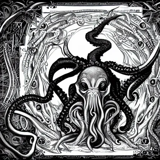 Prompt: black and white photograph of cthulhu wearing a business suit, highly detailed, high quality, high resolution