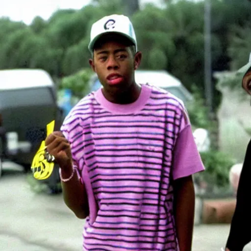 Prompt: a tv still of Tyler, The Creator starring in Kenan & Kel (1999)