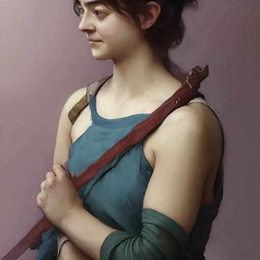 Prompt: arya stark as venus, masterpiece 4k digital illustration by Ruan Jia and Mandy Jurgens and Artgerm and william-adolphe bouguereau, highly detailed, trending on artstation, award winning,