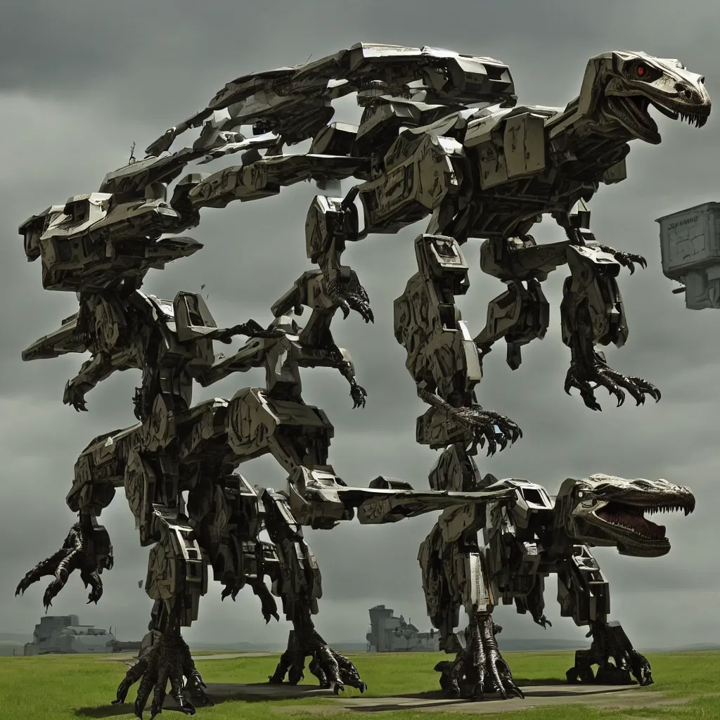 Image similar to mechwarrior velociraptor