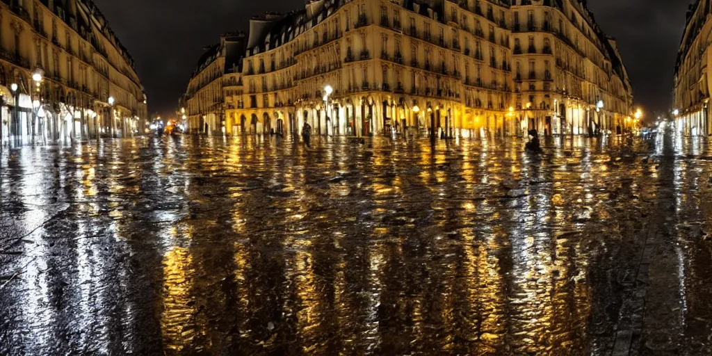 Image similar to photo rainy night in paris, reflections