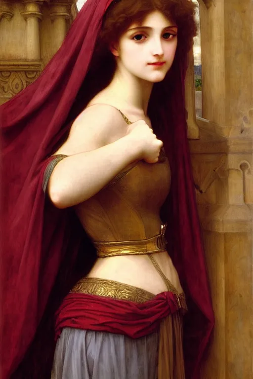 Prompt: medieval princess, painting by rossetti bouguereau, detailed art, artstation