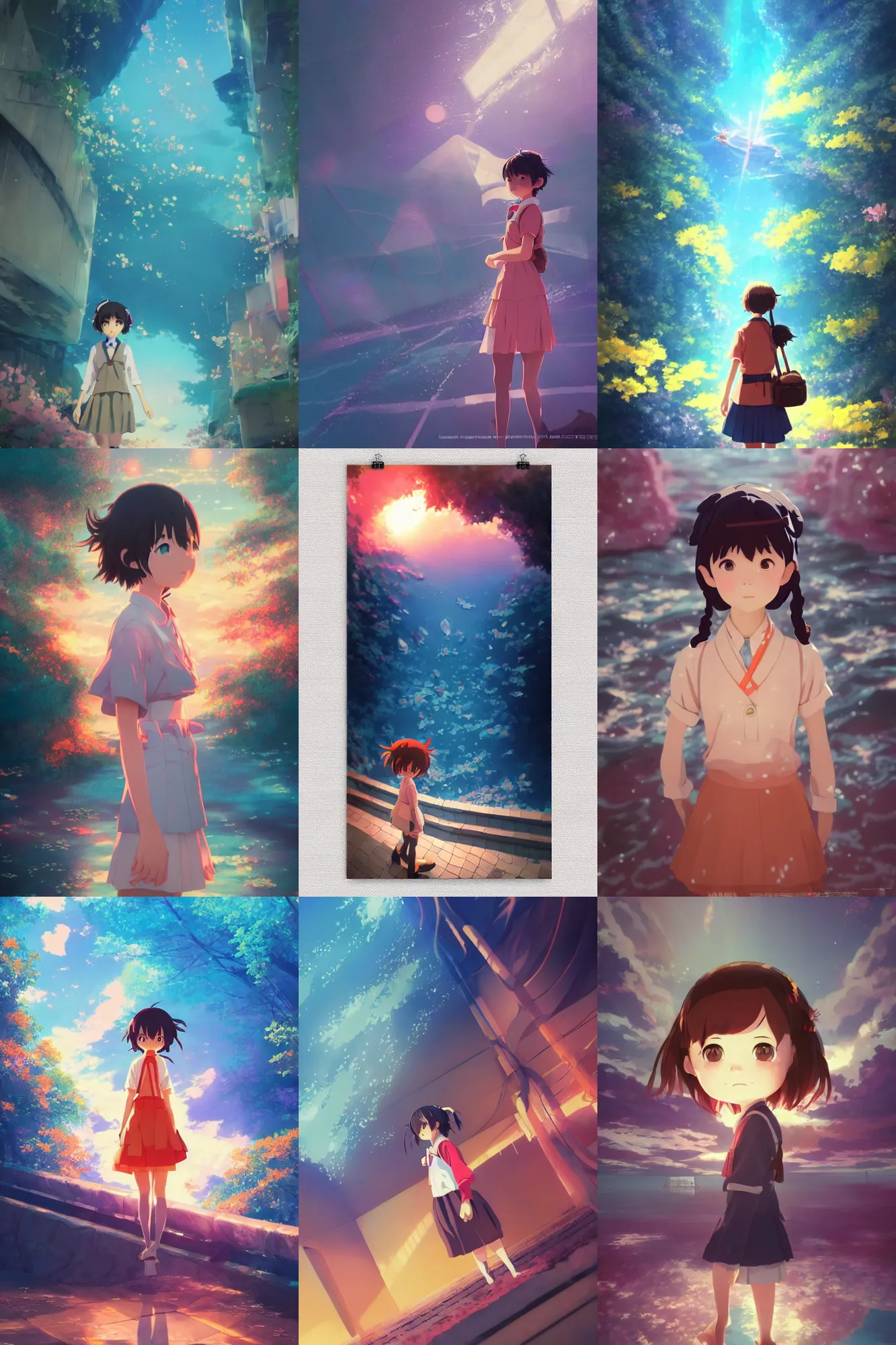 Prompt: lofi 3d render infrared poster Kimi no na wa portrait of cute 3d anime schoolgirl japanese underwater subway. fantasy, elegant, dramatic light, trending on artstation, smooth, sharp focus, illustration, art by hiro kiyohara and hayao miyazaki oil painting