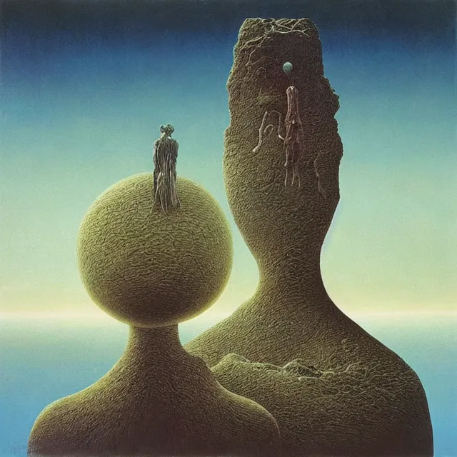 Image similar to Painting, Creative Design, album cover art, Human mind, surrealist, by Zdzisław Beksiński and storm thorgerson