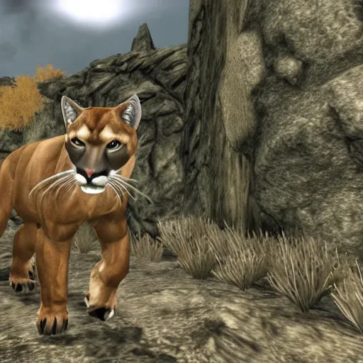 Image similar to mountain lion in skyrim mod