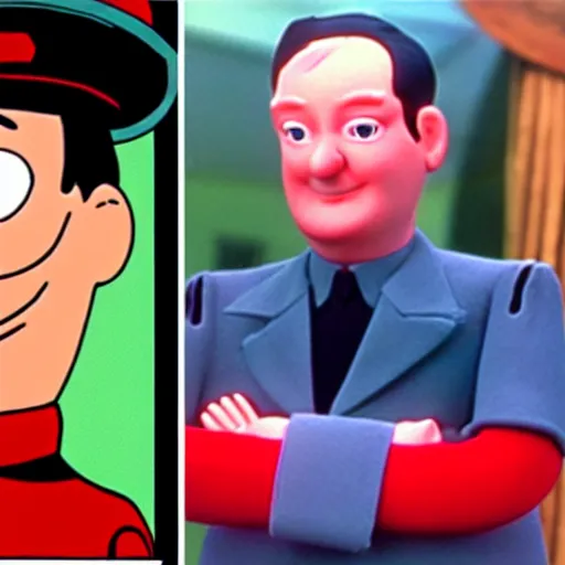 Image similar to herman goering in postman pat, bbc