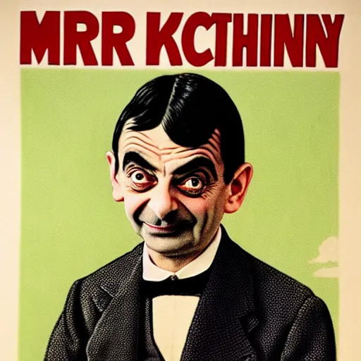 Image similar to mr. bean in the kitchener poster ( 1 9 1 4 ), highly detailed, smooth