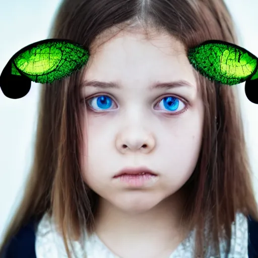 Image similar to photo of a girl with seven eyes